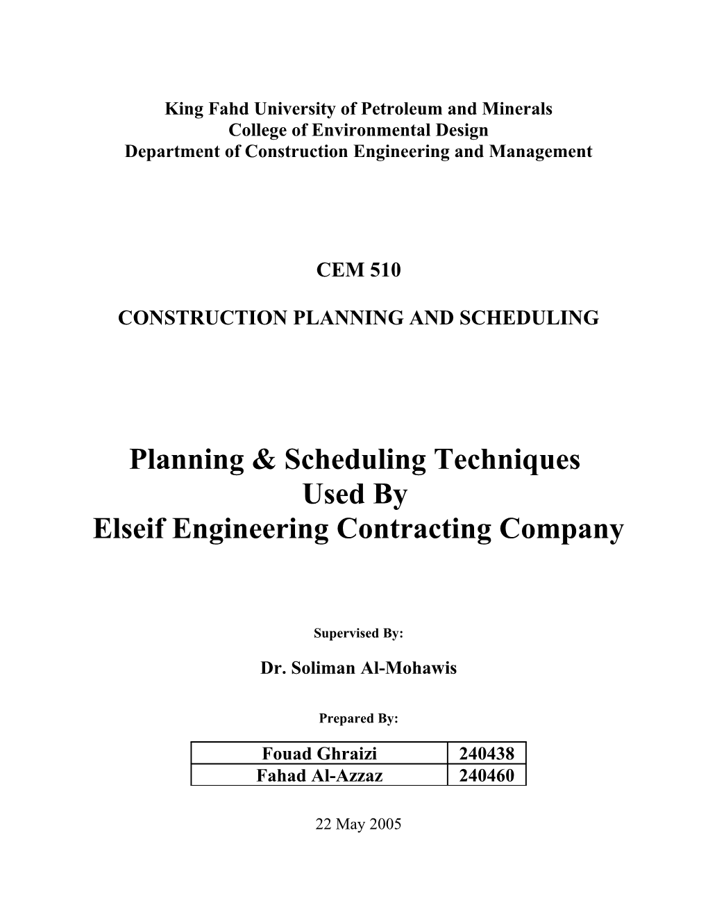 King Fahd University of Petroleum and Minerals s2