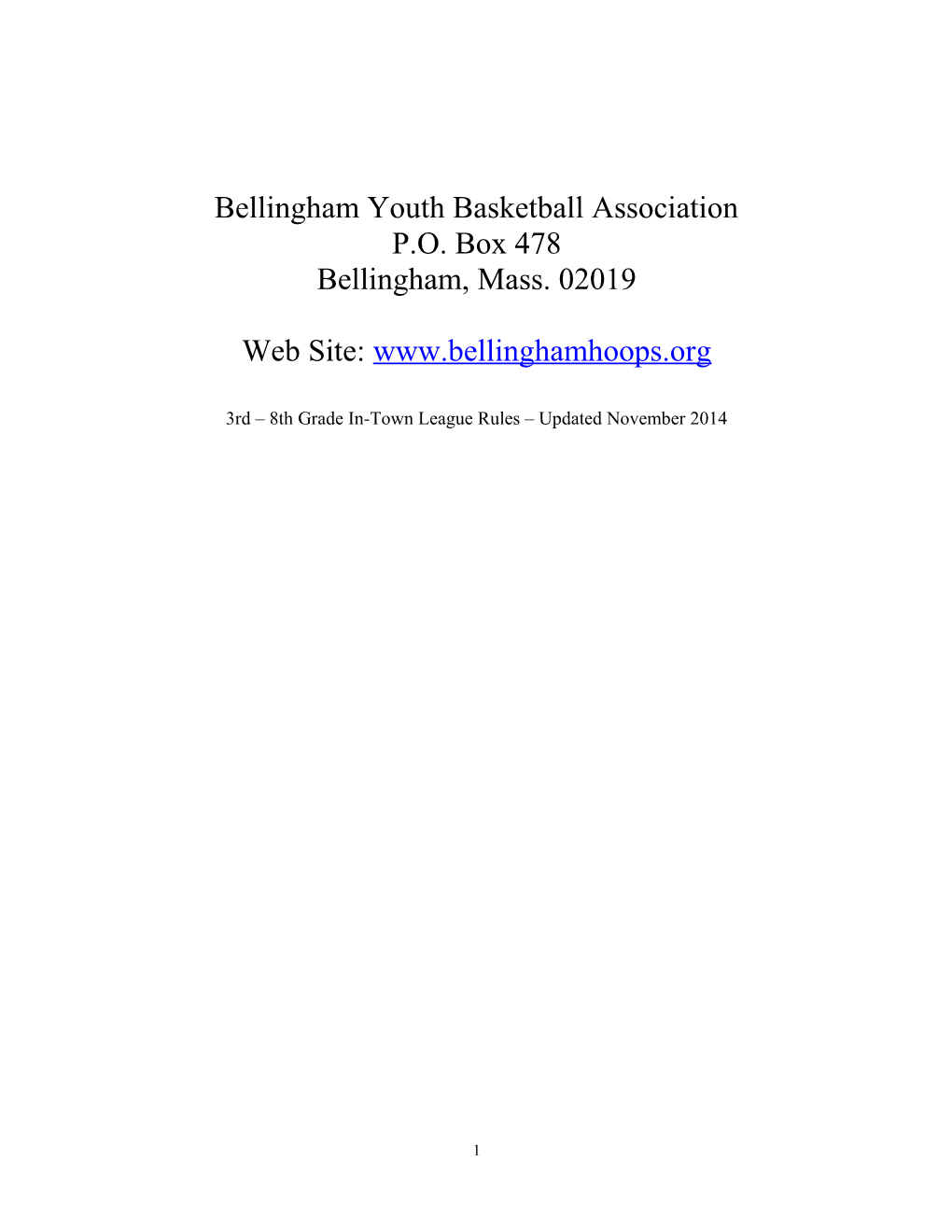 Bellingham Youth Basketball Association