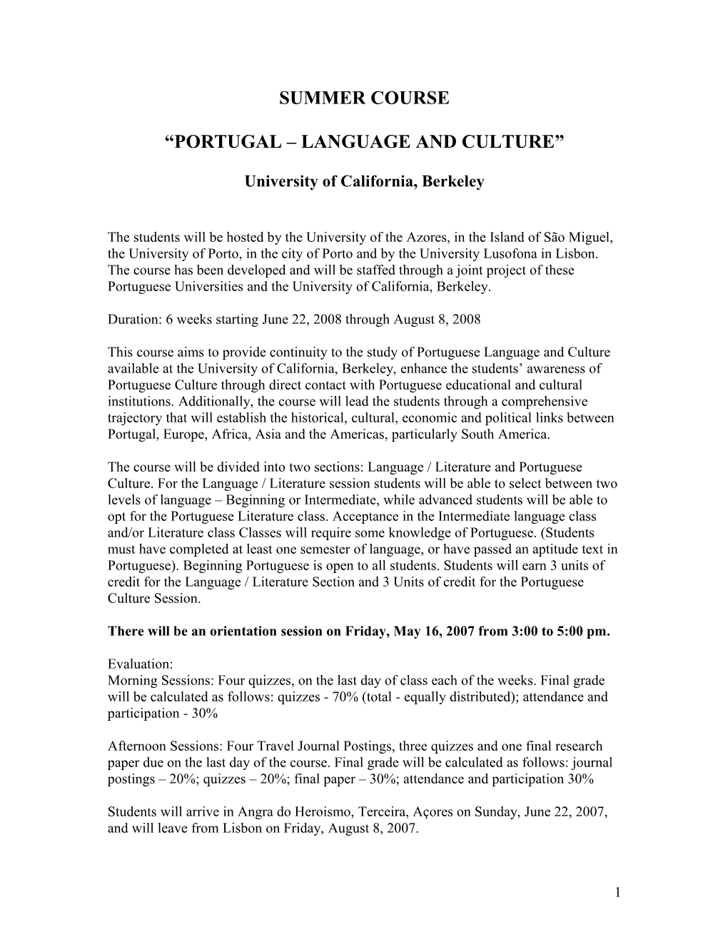 Portugal Language and Culture
