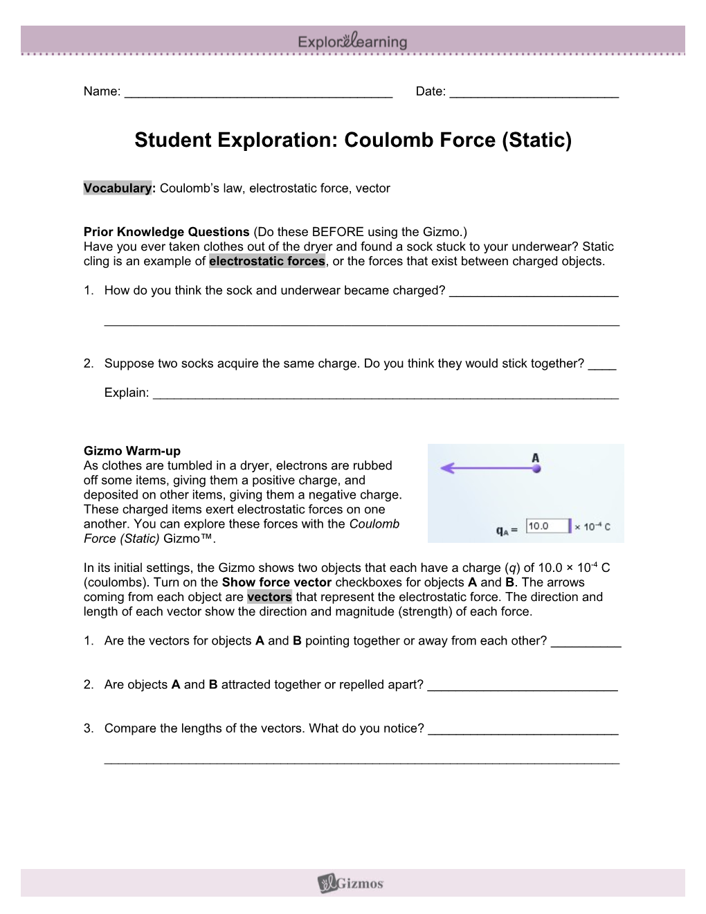 Student Exploration Sheet: Growing Plants s25