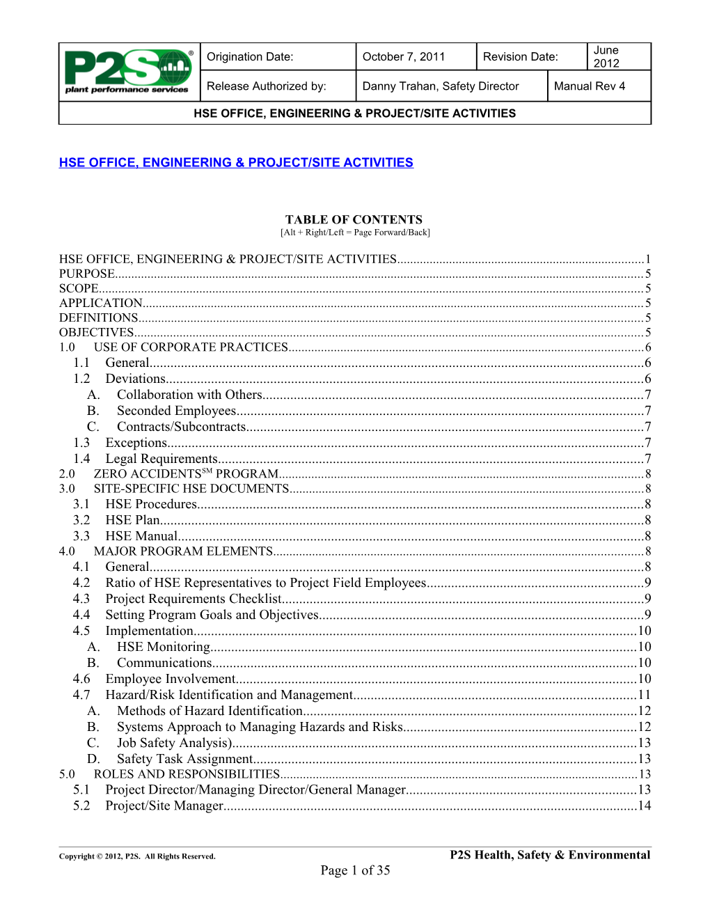 Health, Safety and Environmental Policy s4