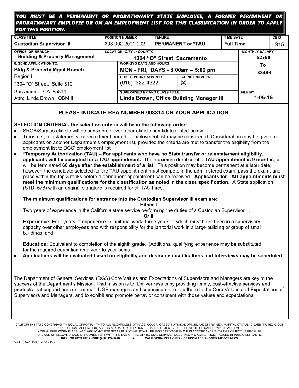 SROA/Surplus Eligible Will Be Considered Over Other Eligible Candidates Listed Below. &lt;Br&gt;