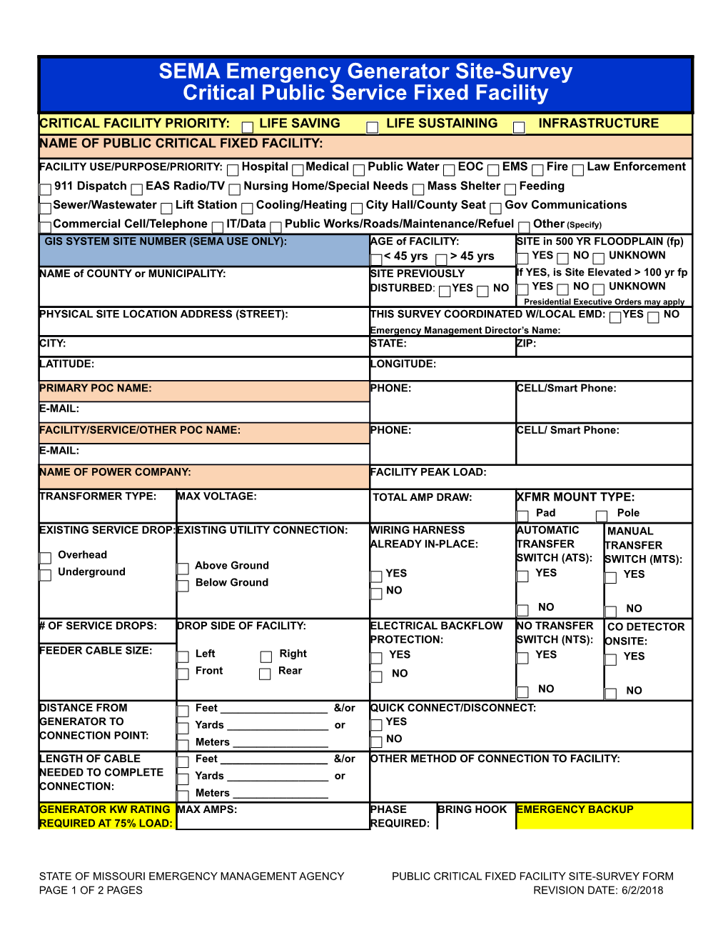 Note: Age of Facility &gt; 45 Yrs/No Prior Site Disturbance May Trigger Environmental