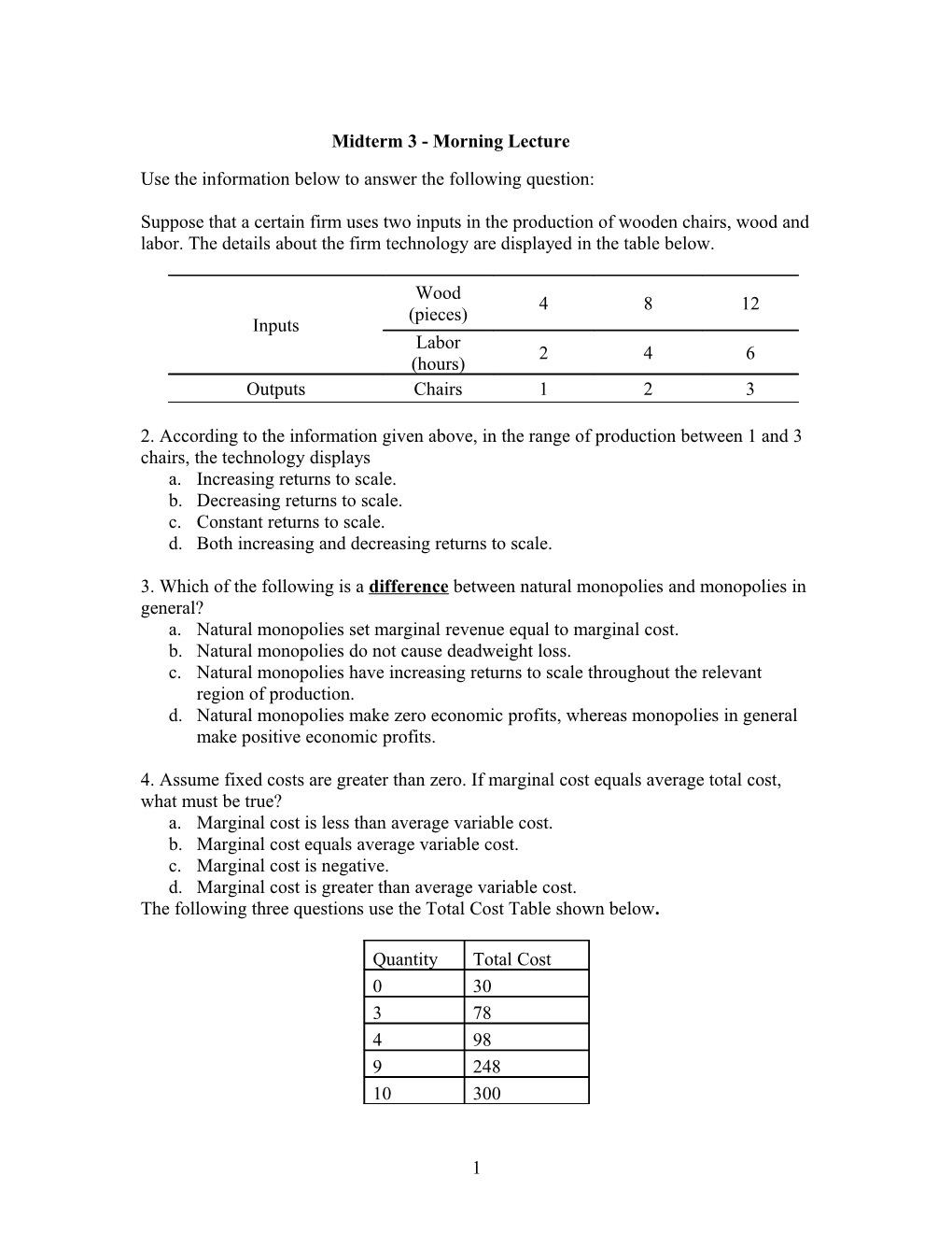 Midterm 3 - Morning Lecture