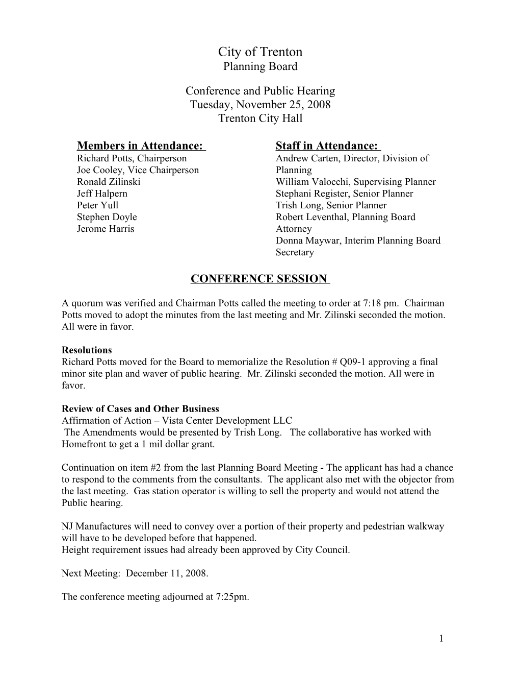 Conference and Public Hearing s1