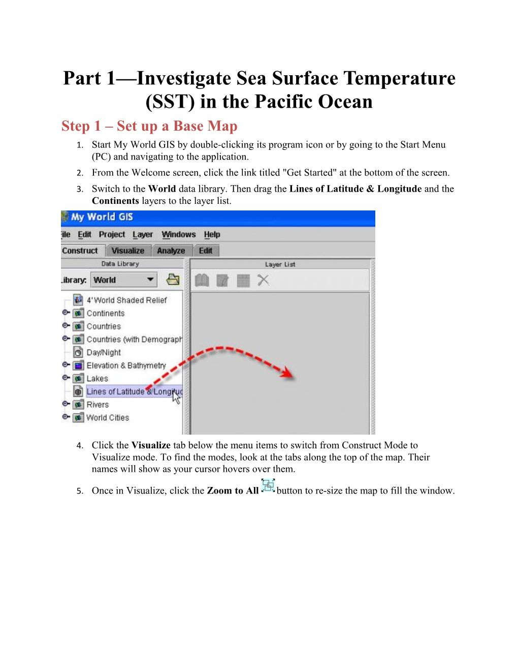 Part 1 Investigate Sea Surface Temperature (SST) in the Pacific Ocean