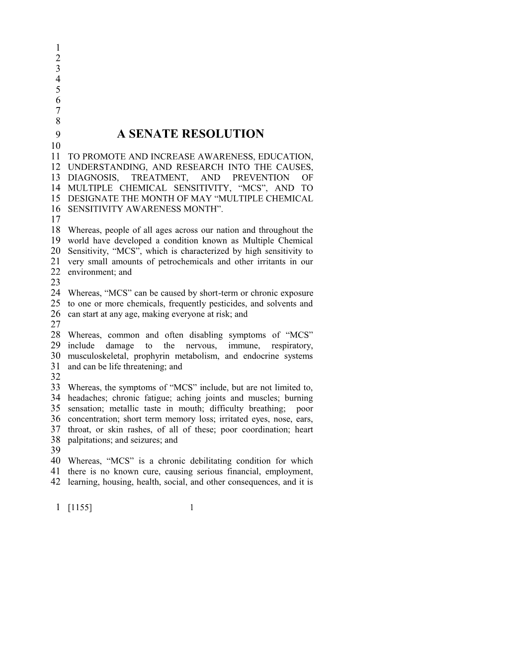 A Senate Resolution s5