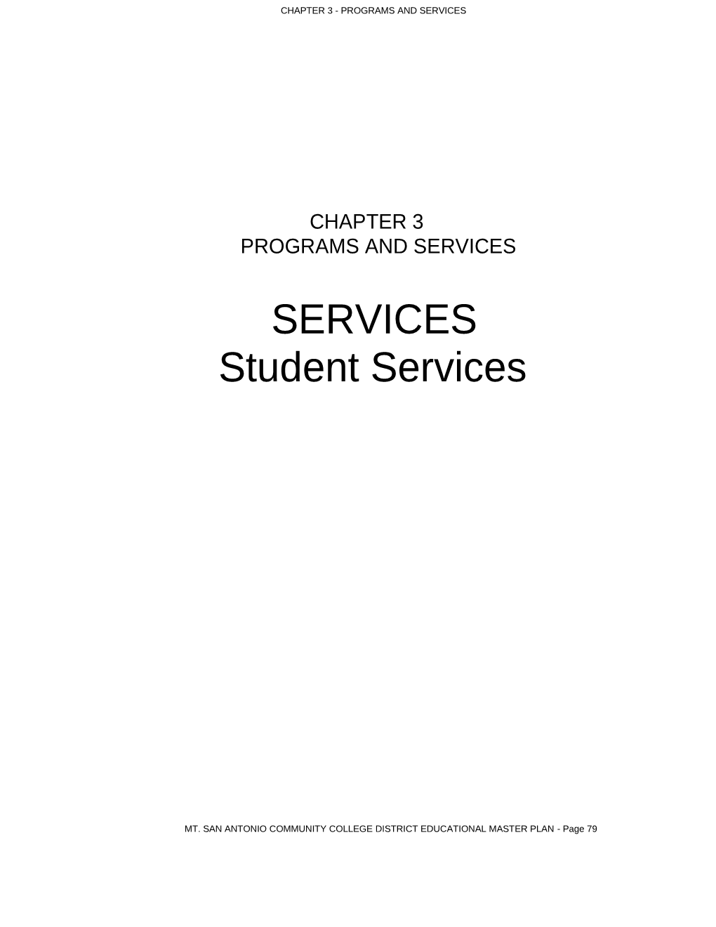 Chapter 3 - Programs and Services