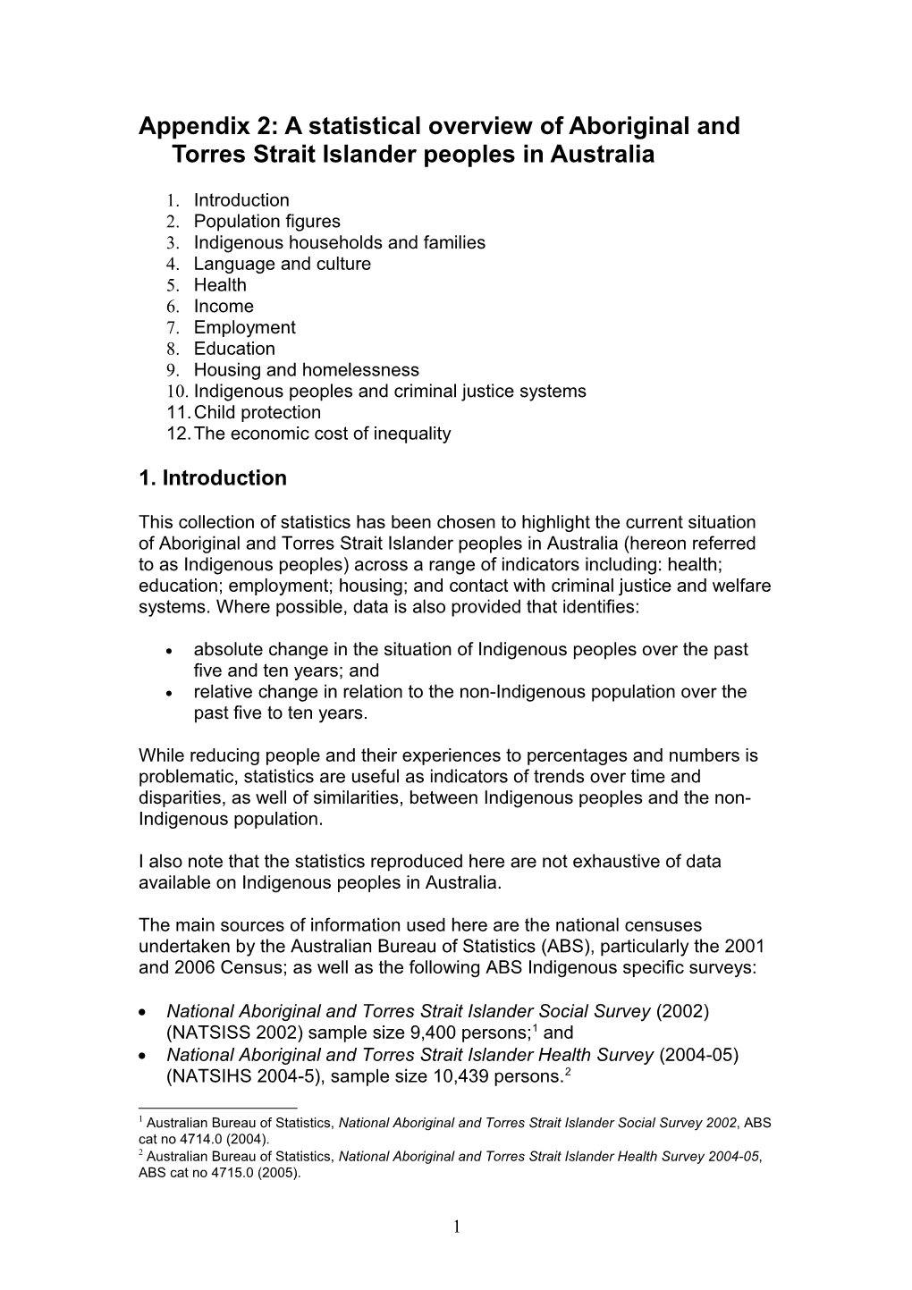 A Statistical Overview of Aboriginal and Torres Strait Islander Peoples in Australia