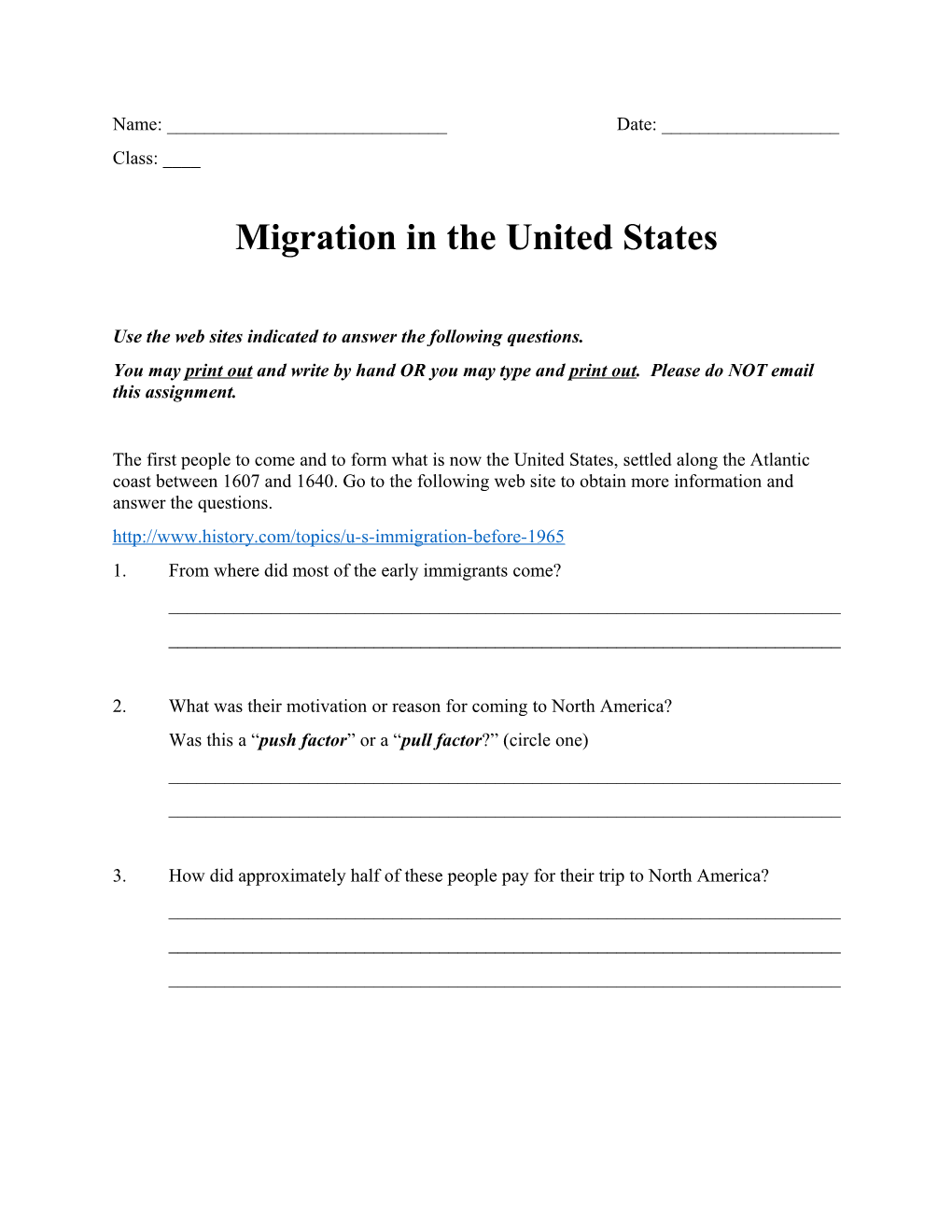 Migration in the United States