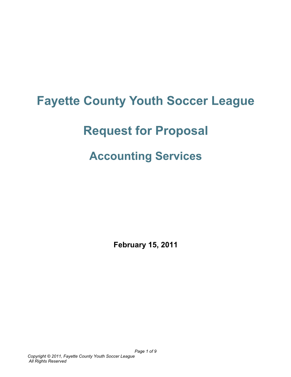 Fayette County Youth Soccer League