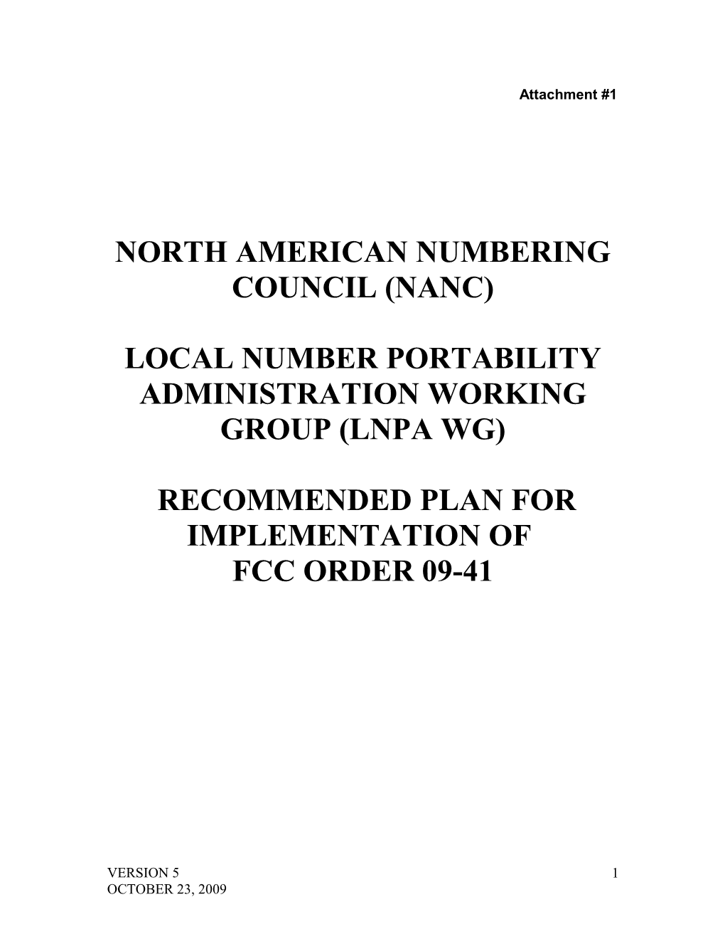 North American Numbering Council (Nanc)