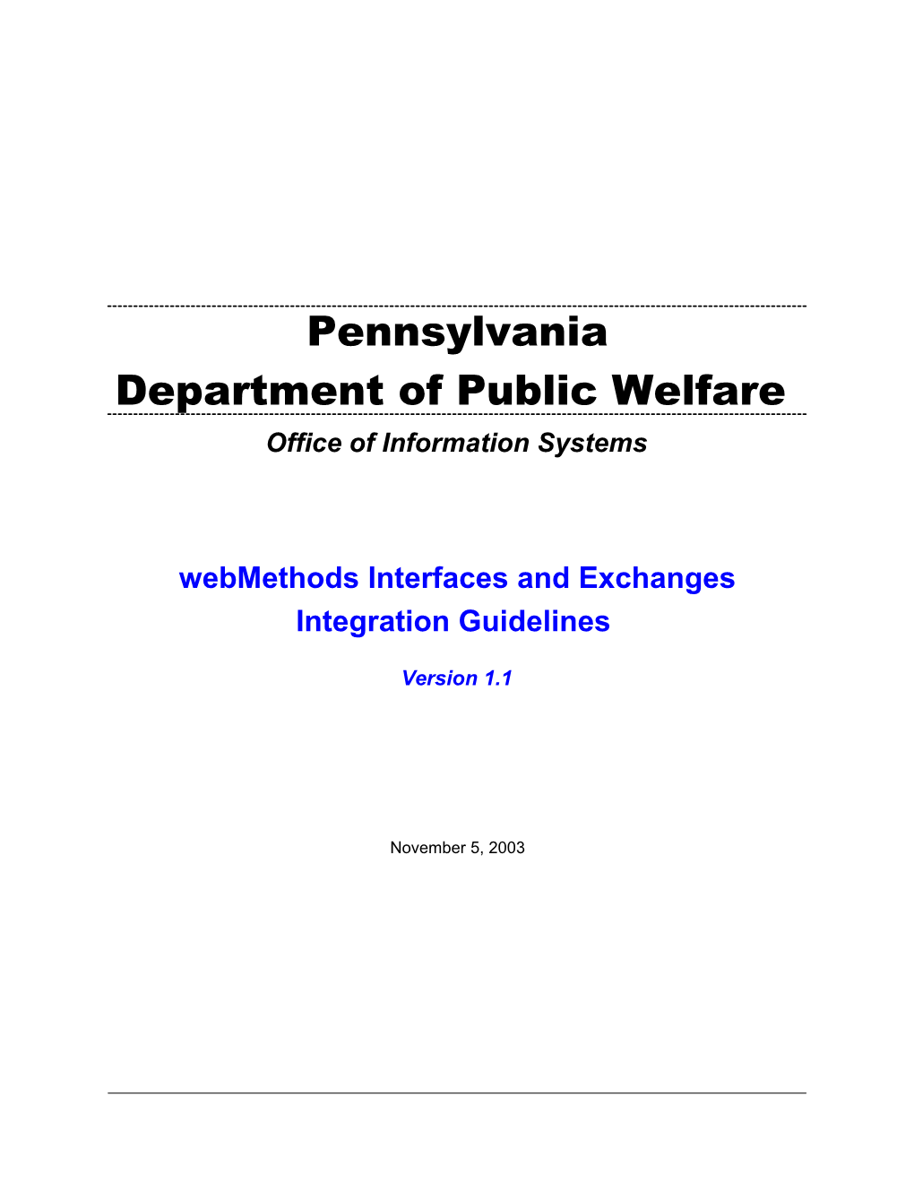 Webmethods Interfaces and Exchanges Integration Guidelines