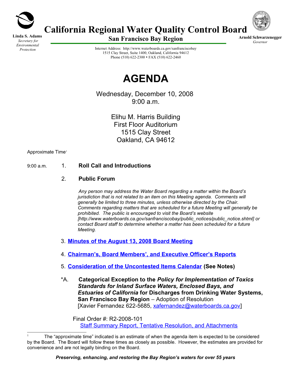 California Regional Water Quality Control Board s50