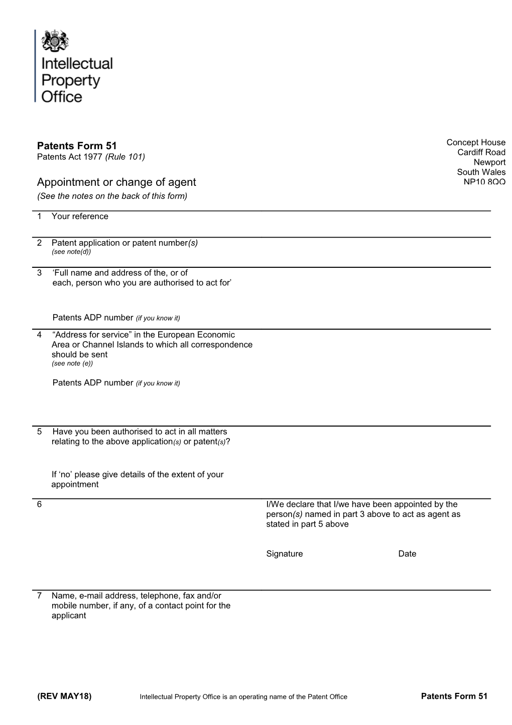 See the Notes on the Back of This Form