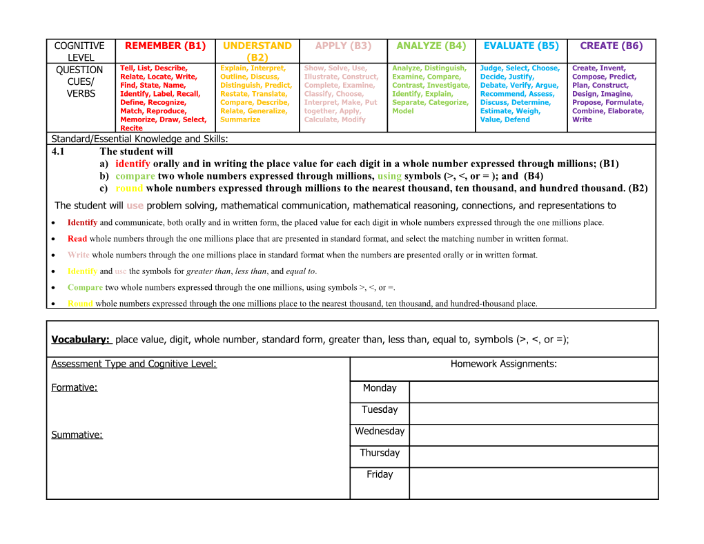 Identify and Communicate, Both Orally and in Written Form, the Placed Value for Each Digit