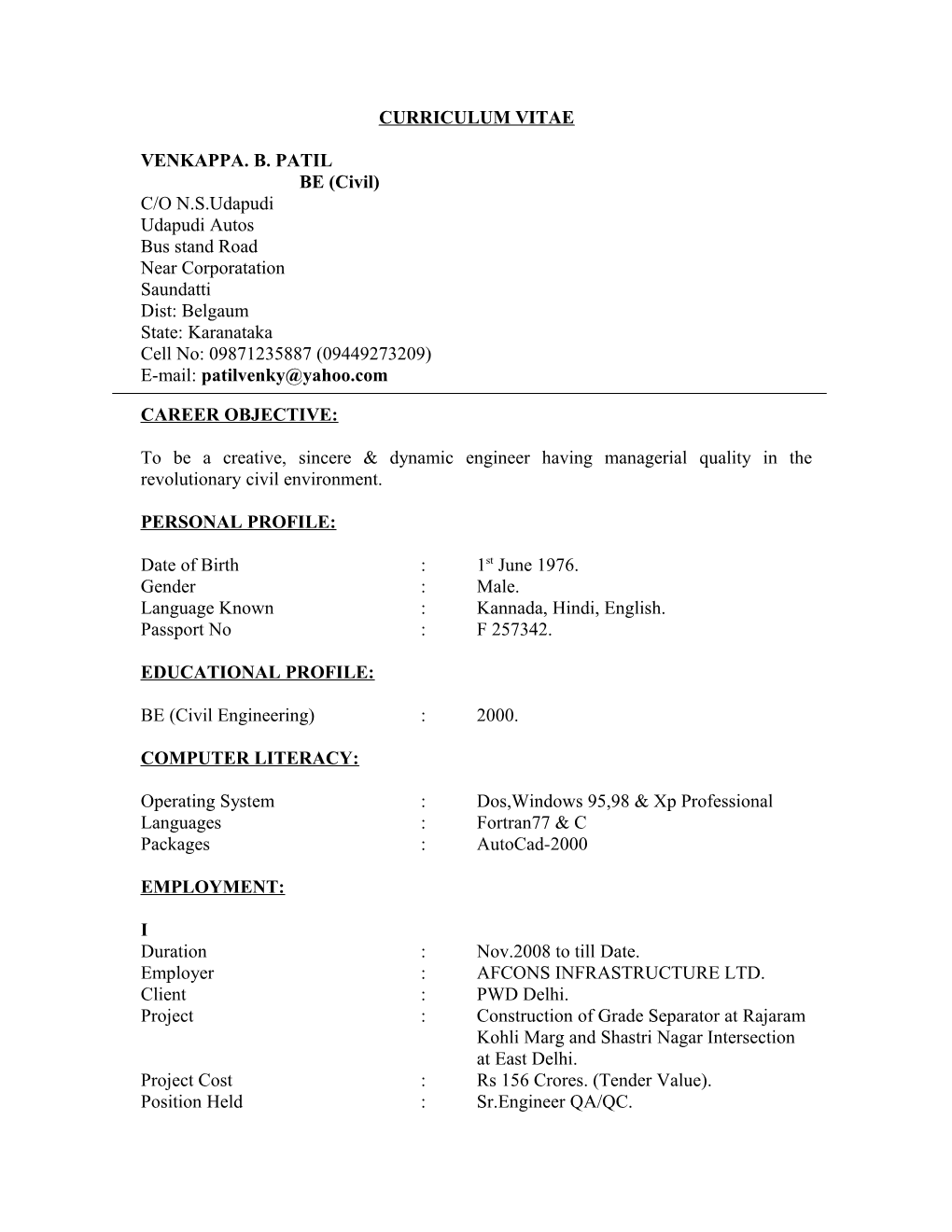 Curriculum Vitae s303