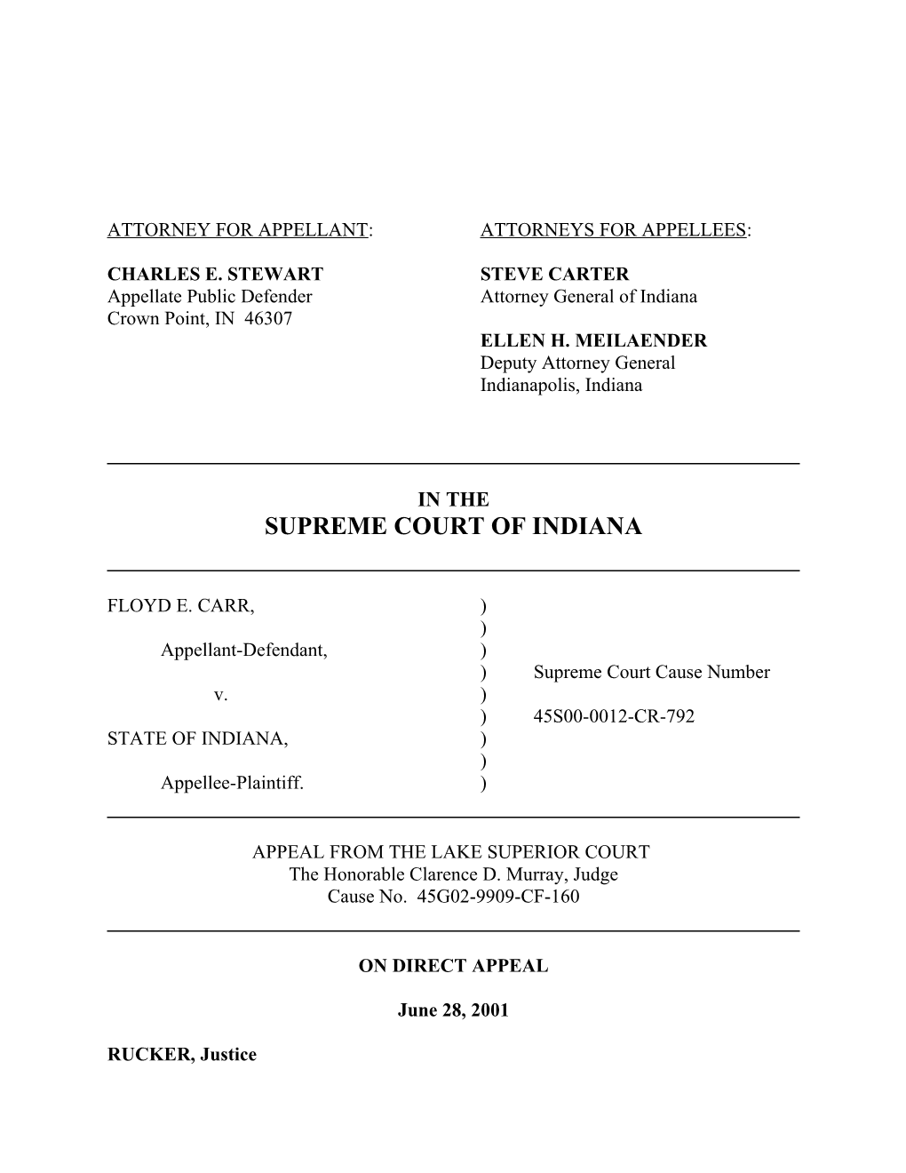 Attorney for Appellant: Attorneys for Appellees s2