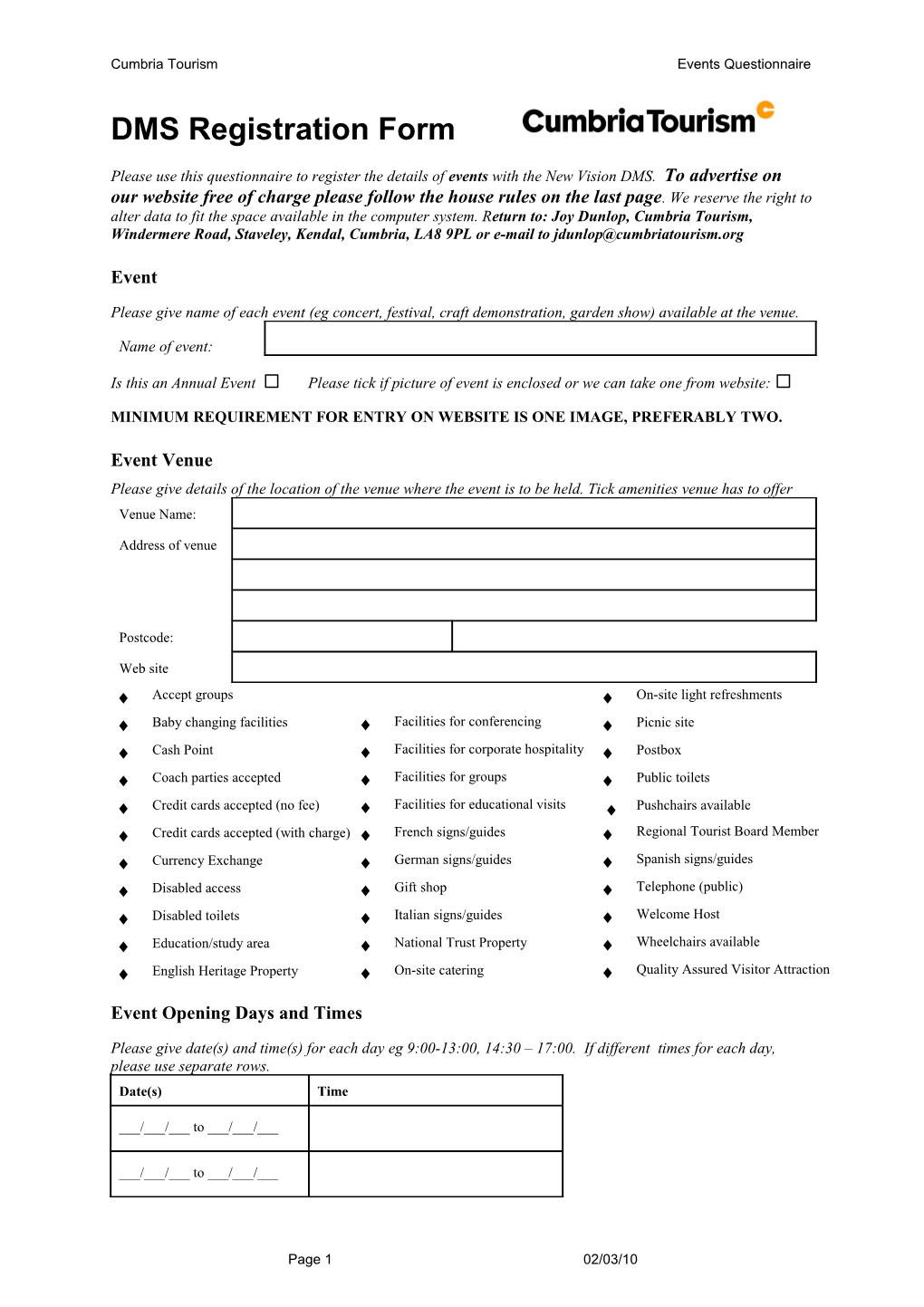 Roomcheck Serviced Questionnaire