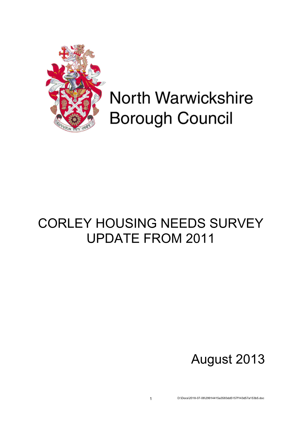 Corley Housing Needs Survey