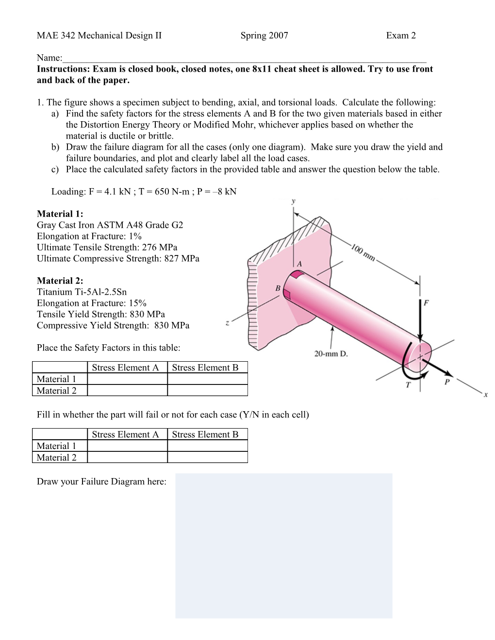 Calculate the Following for the Mechanism Presented in the Figure Below