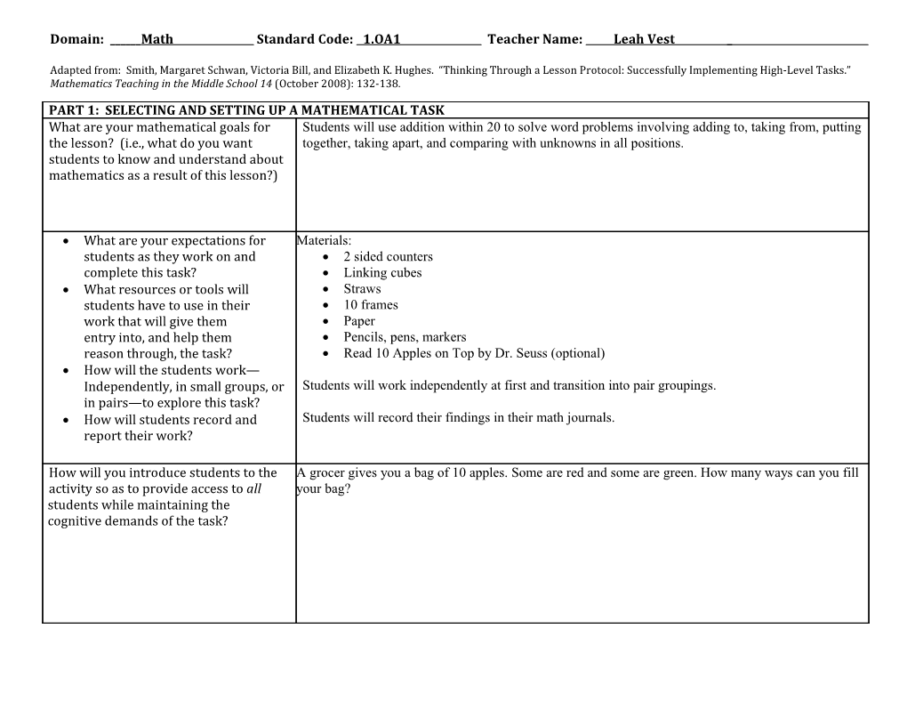 Thinking Through a Lesson Protocol (TTLP) Template s11