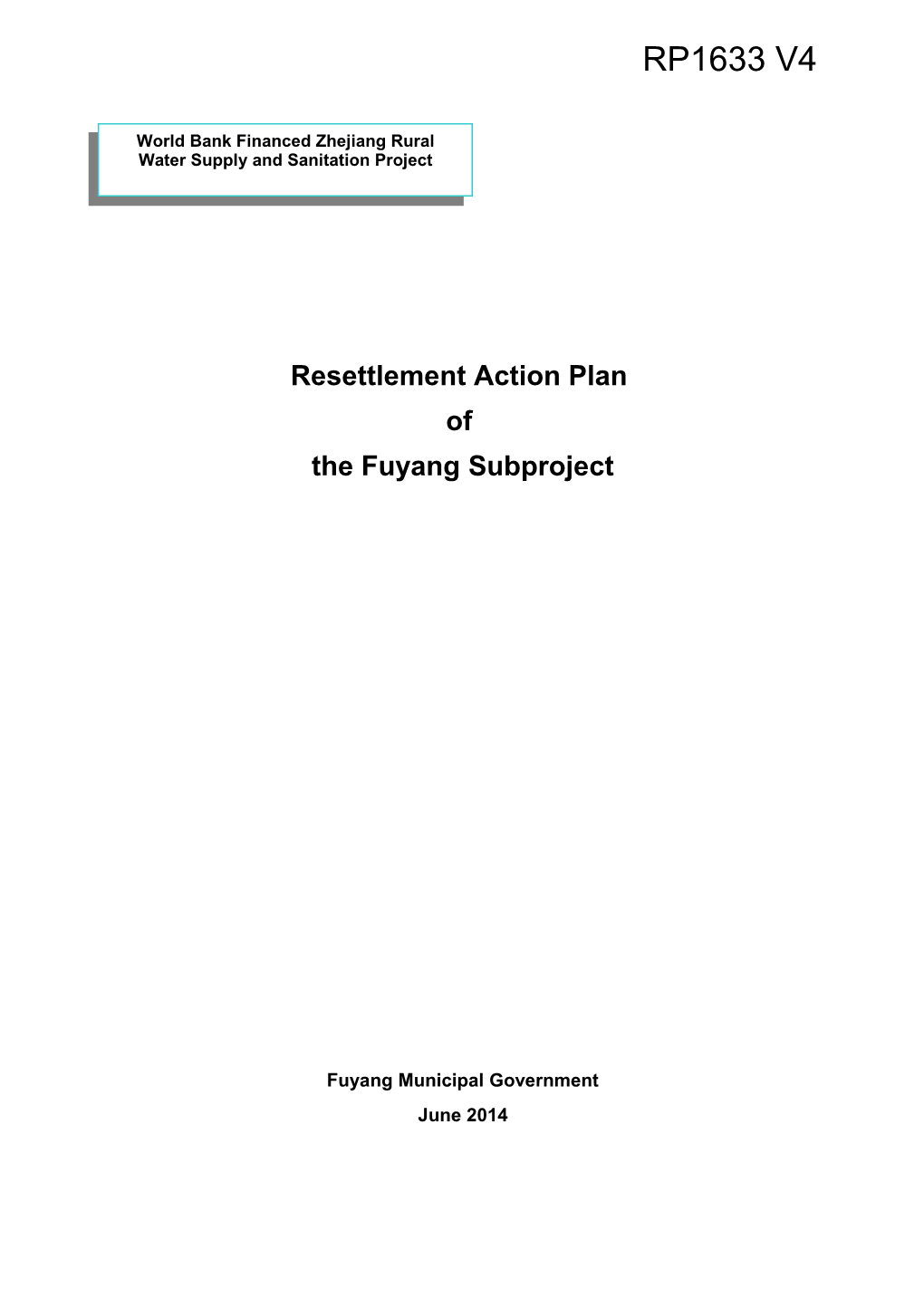 Resettlement Action Plan