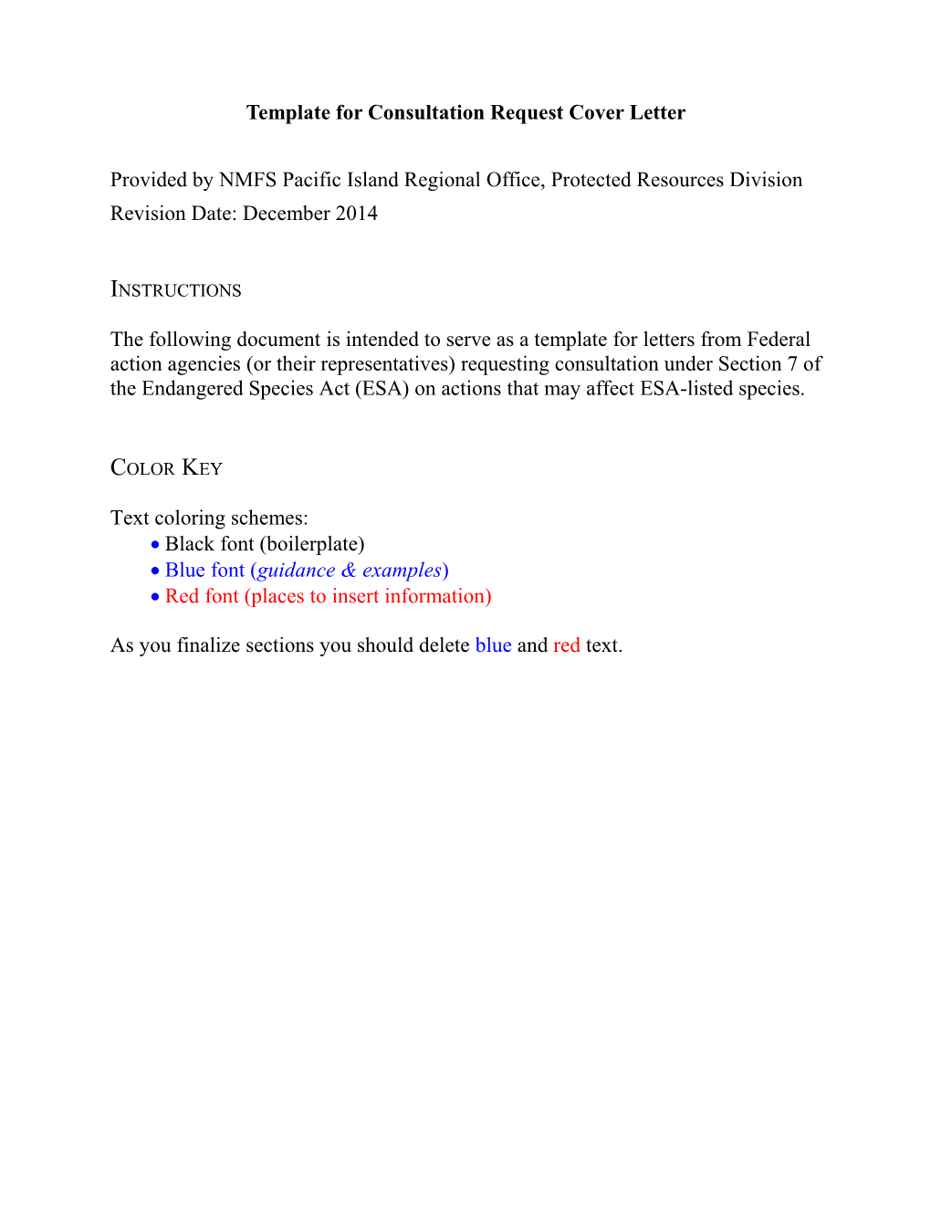 Template for Consultation Request Cover Letter