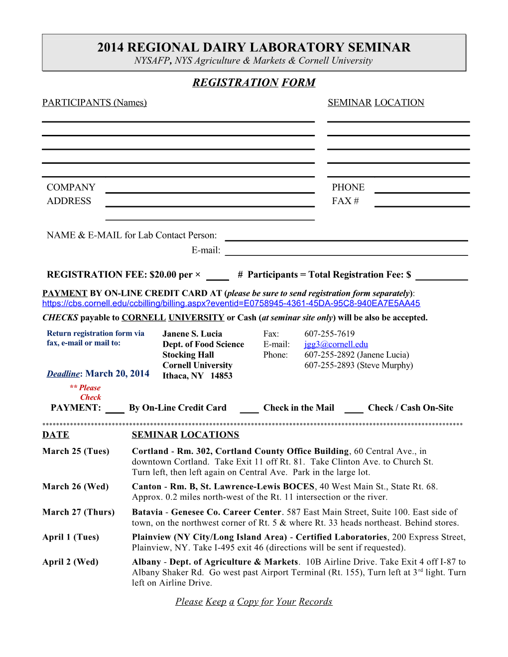 2014 Regional Dairy Laboratory Seminar