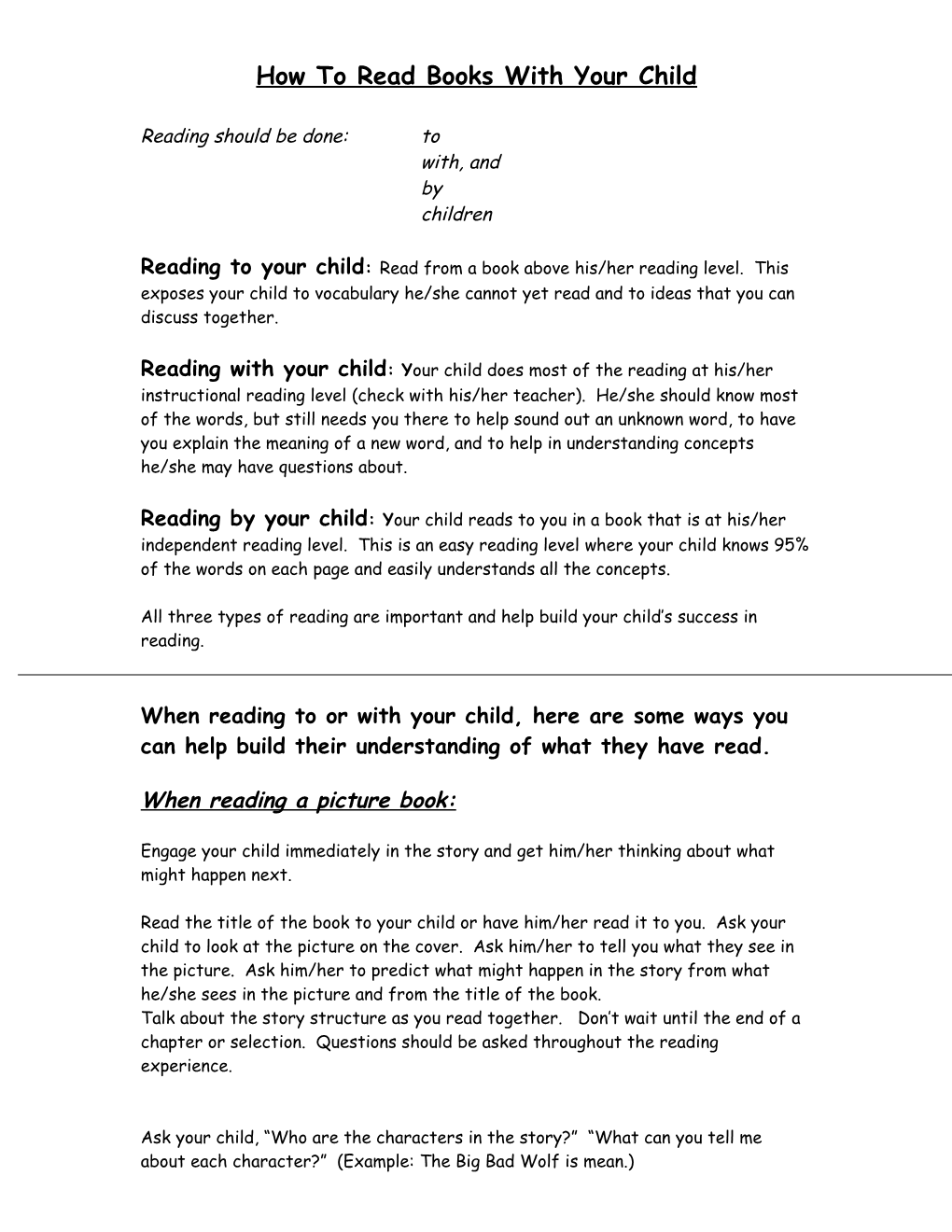 How to Read Books with Your Child