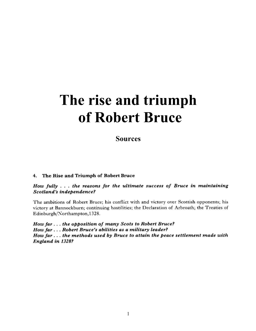 The Rise and Triumph