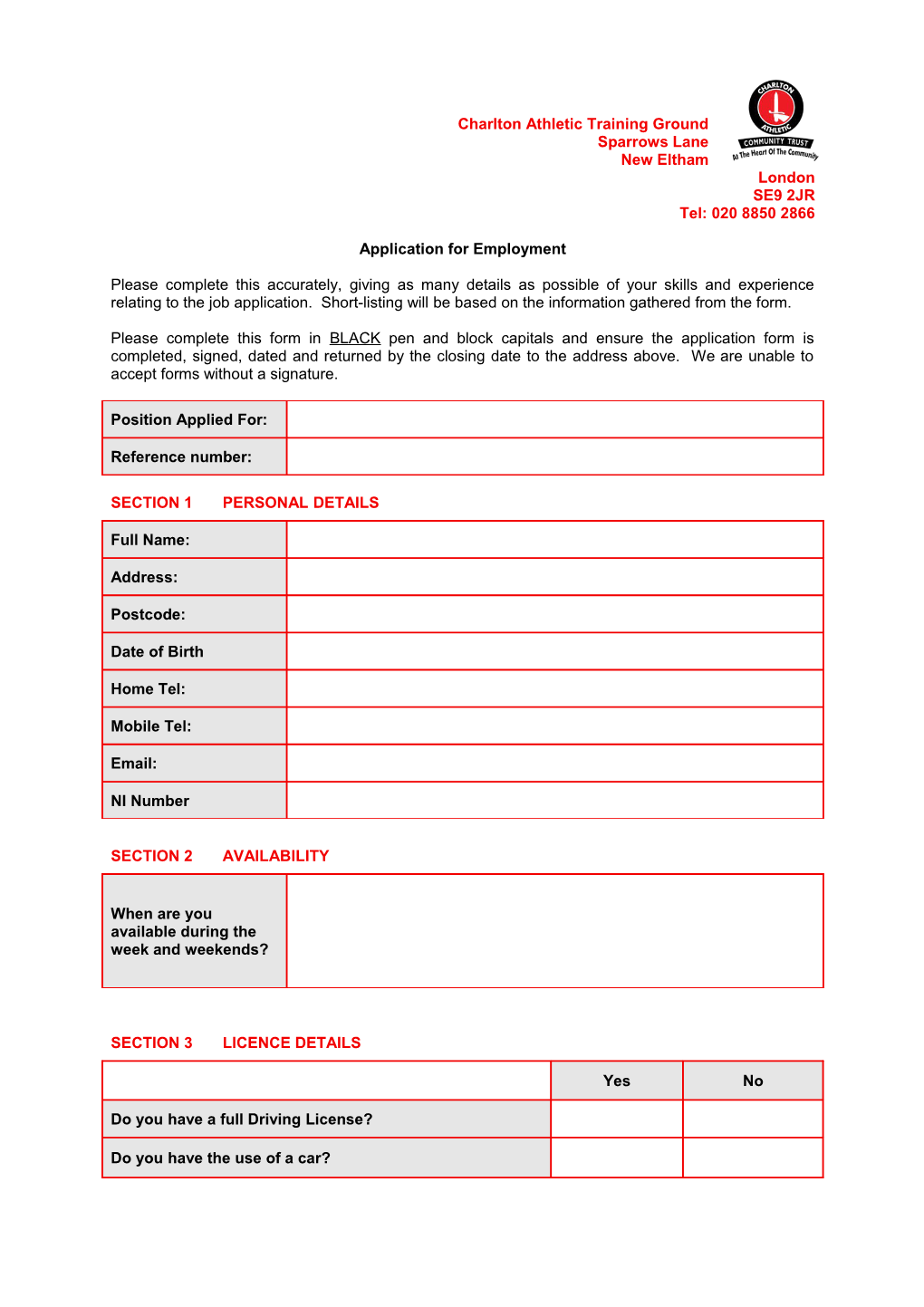 Example Work Health Assessment