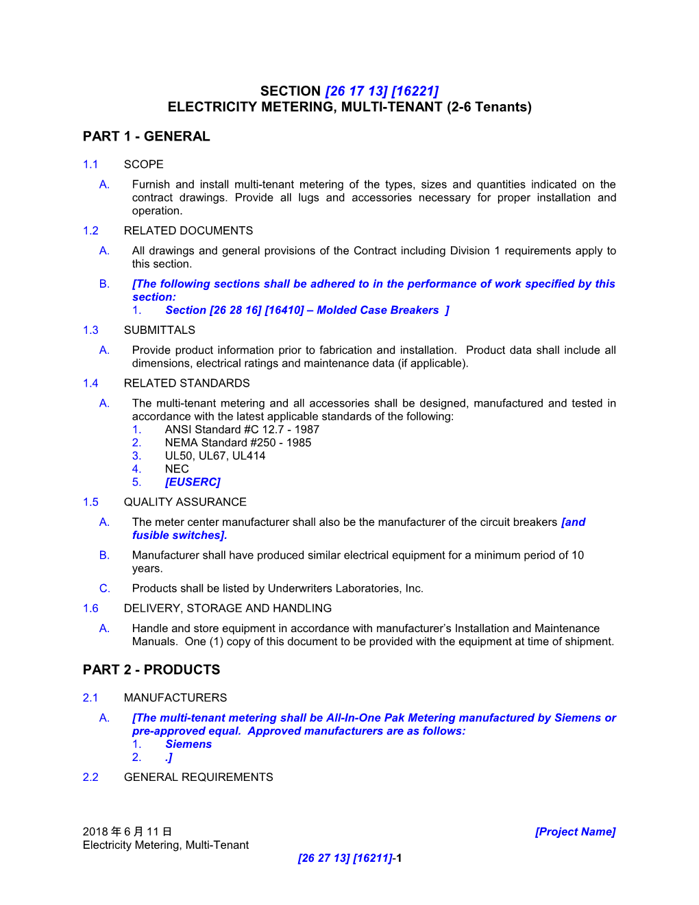 Electricity Metering, Multi-Tenant