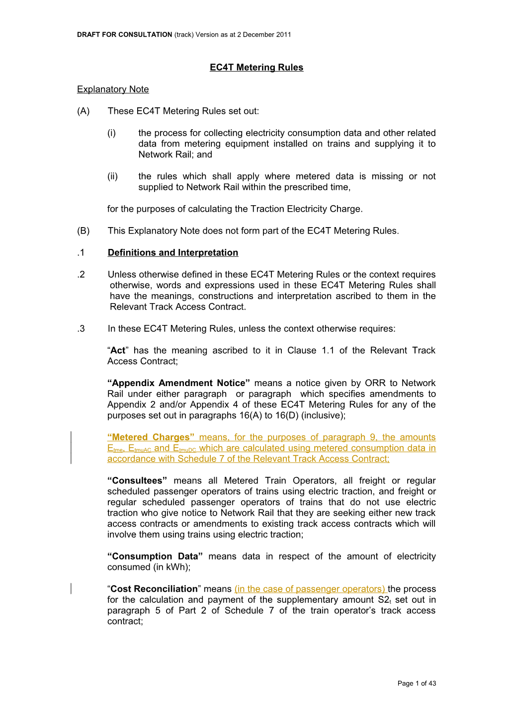 2011 12 02 EC4T Metering Rules (IN TRACK for CONSULTATION)