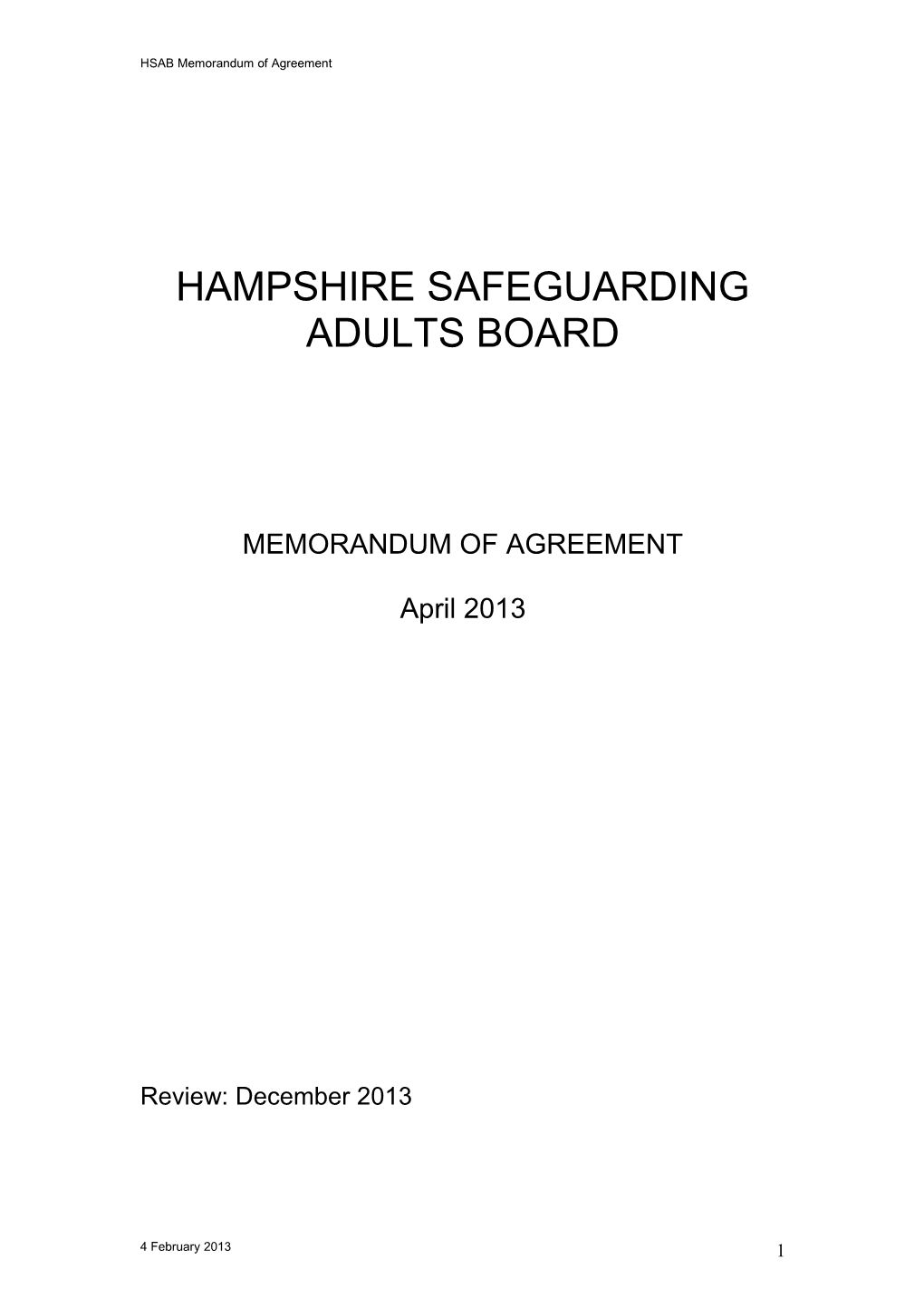 Hampshire Safeguarding Adults Board