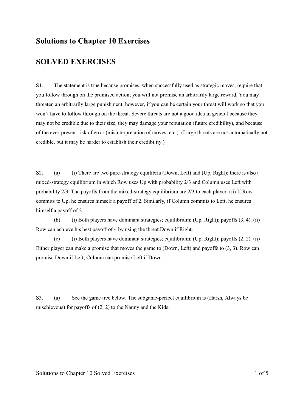 Solutions to Chapter 19 Exercises