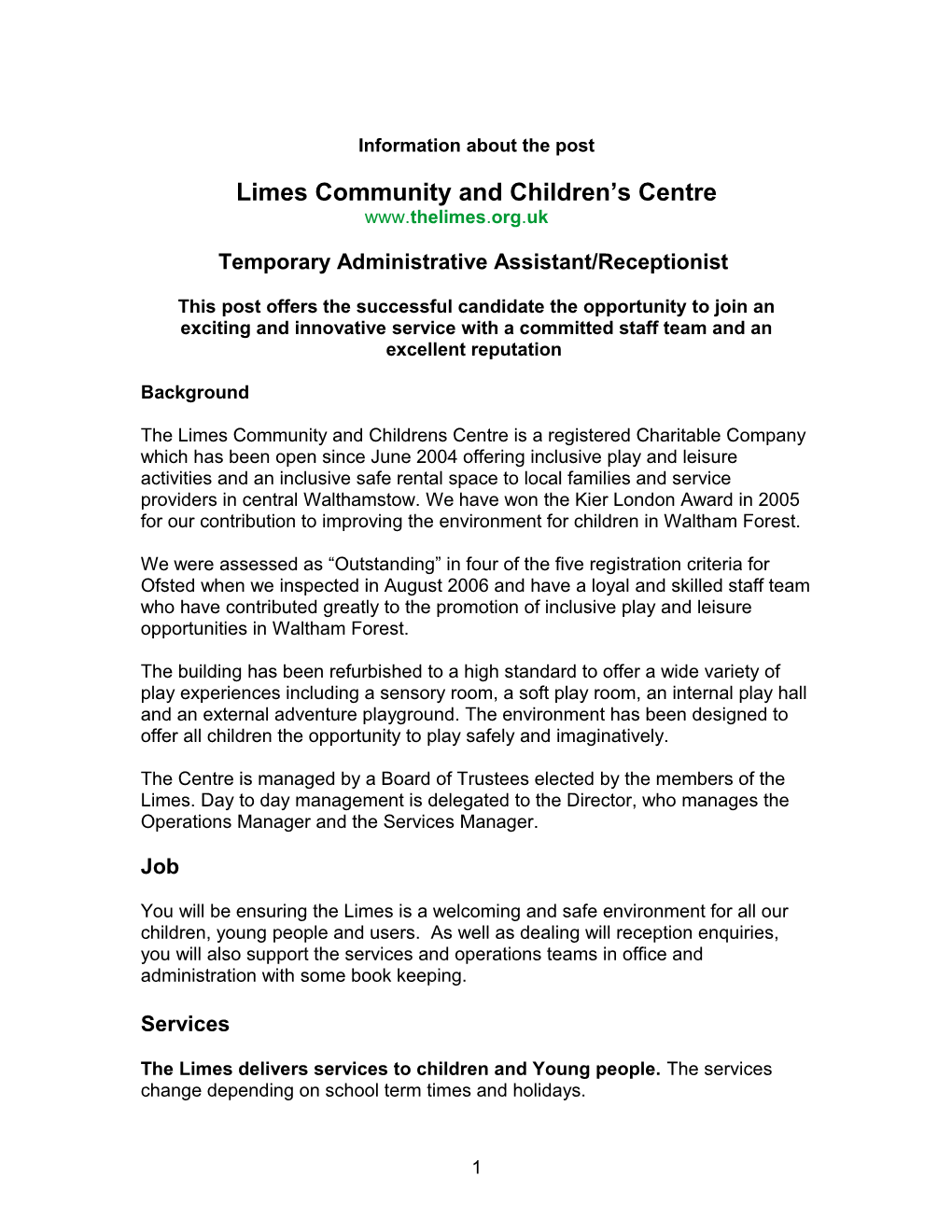 Limes Community and Children S Centre