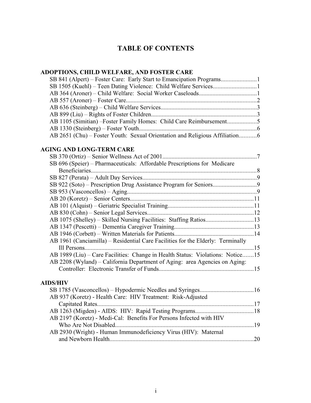 Table of Contents s436