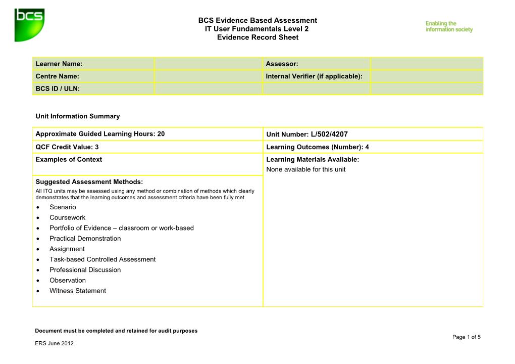 IT User Fundamentals Level 2