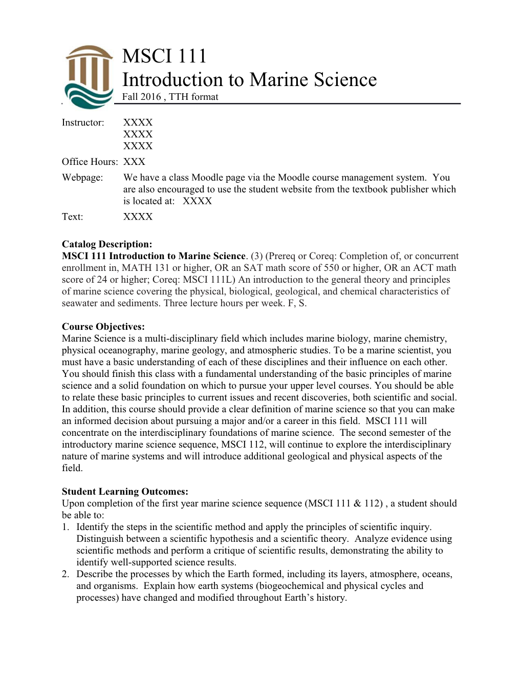 MSCI 487: Fisheries Science
