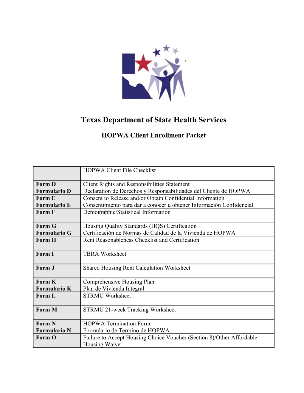 Texas Department of State Health Services s3