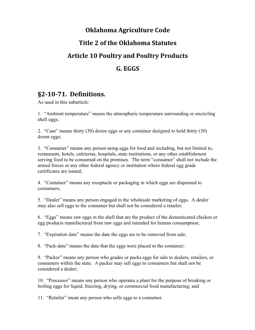 Title 2 of the Oklahoma Statutes