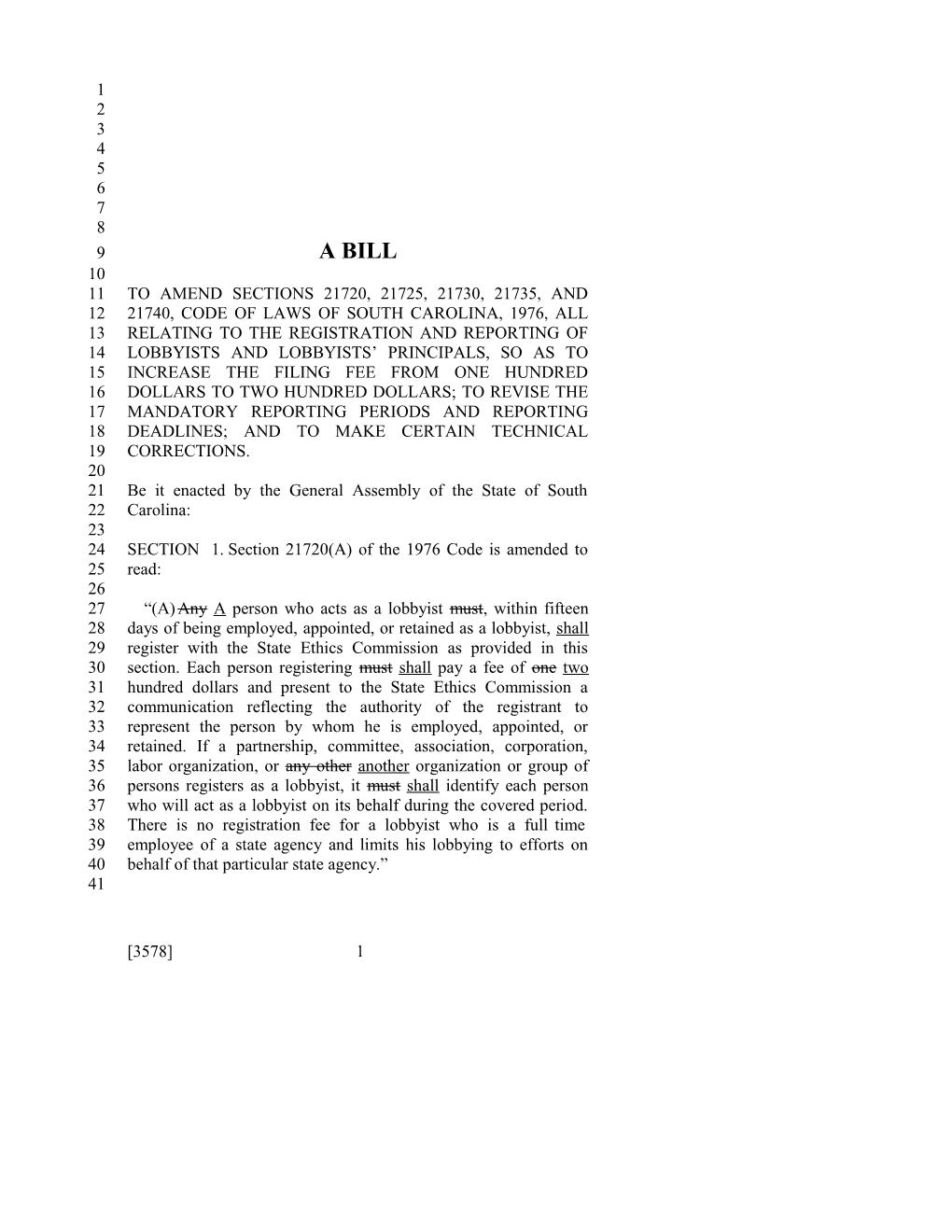 2017-2018 Bill 3578 Text of Previous Version (Jan. 25, 2017) - South Carolina Legislature Online