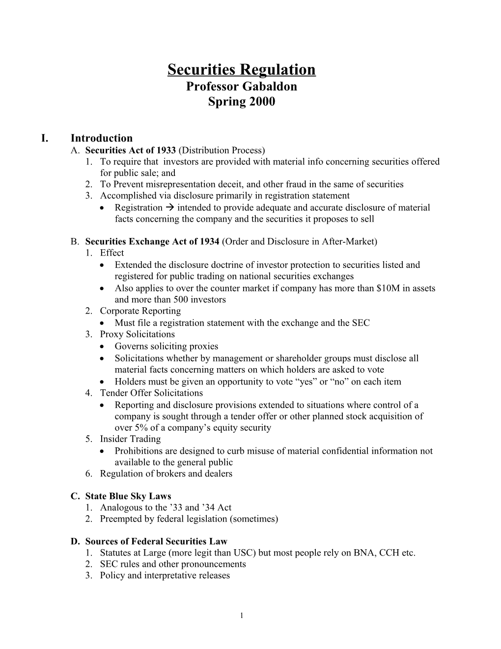 A.Securities Act of 1933 (Distribution Process)