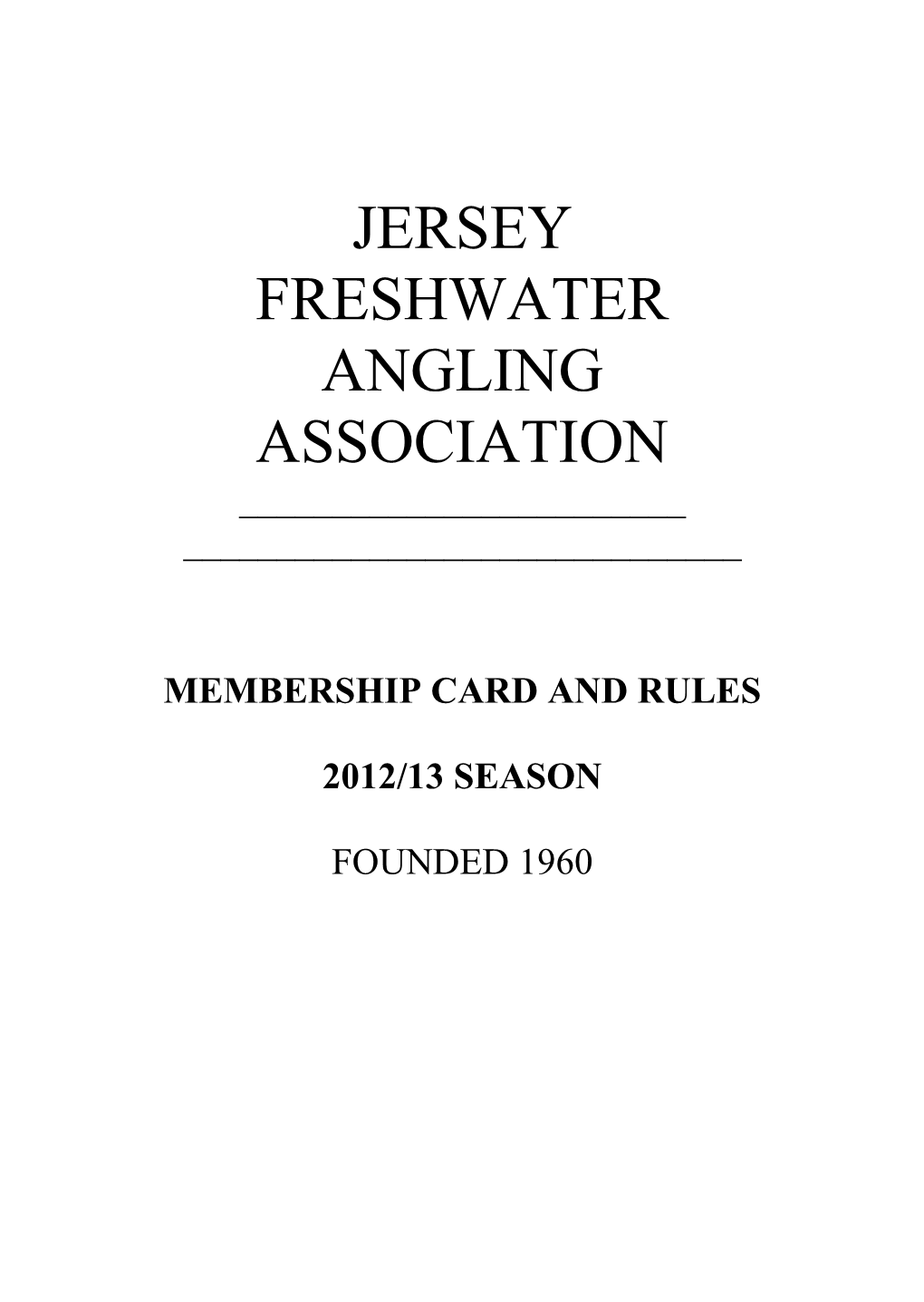 Membership Card and Rules