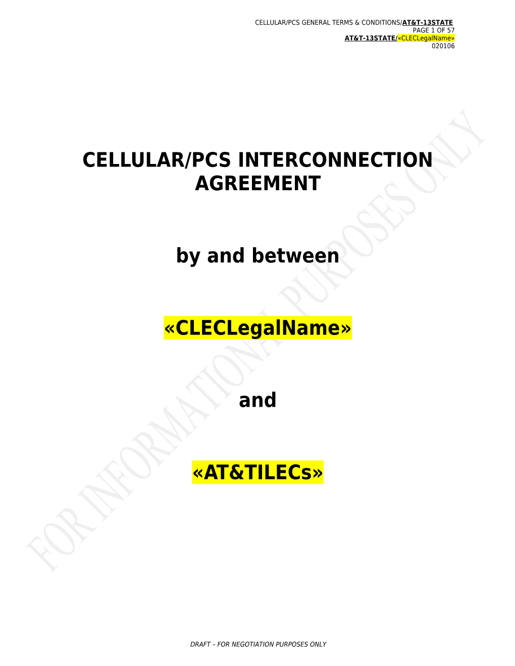 Cellular/Pcs Interconnection Agreement