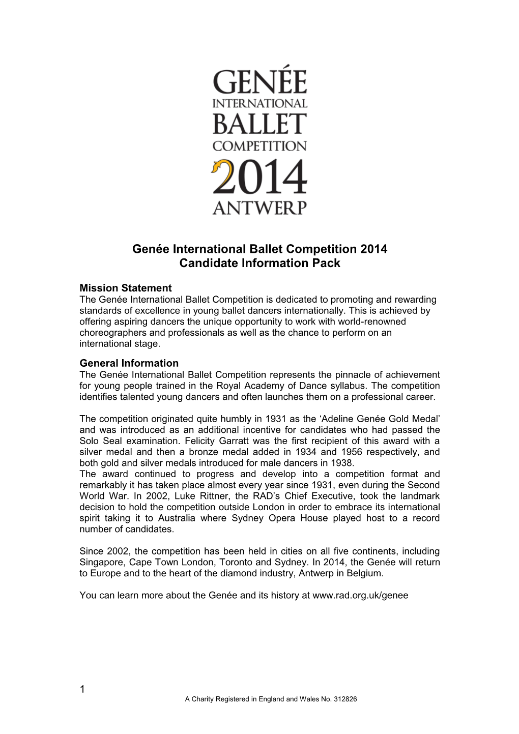 Genée International Ballet Competition 2012