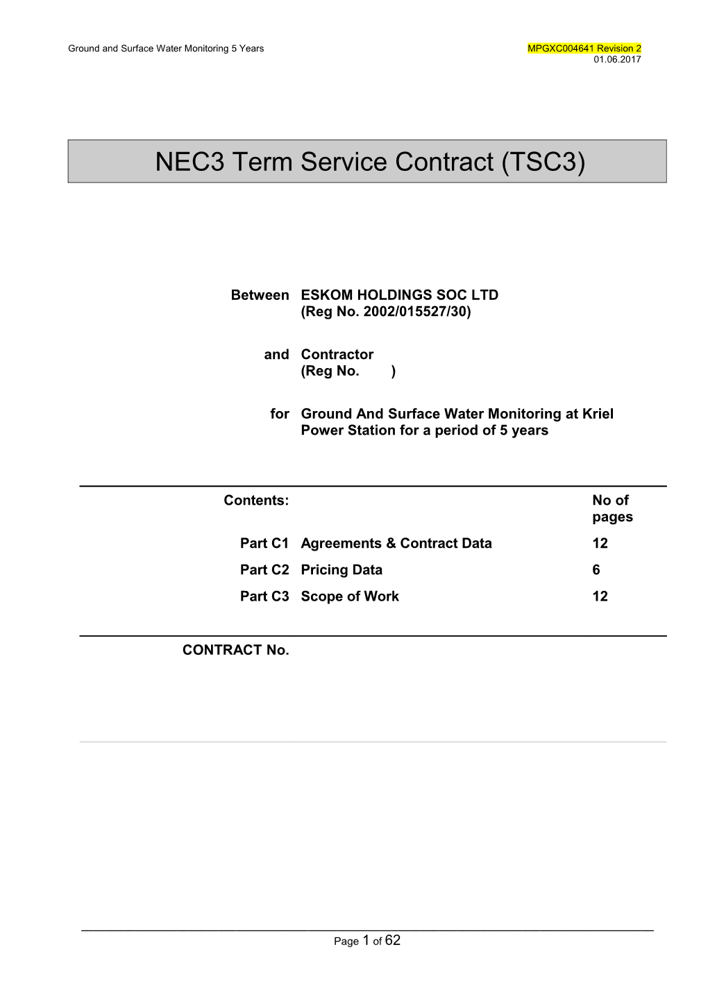 Ground and Surface Water Monitoring 5 Years MPGXC004641 Revision 2