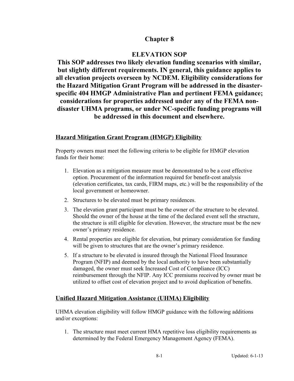 Hazard Mitigation Grant Program (HMGP) Eligibility