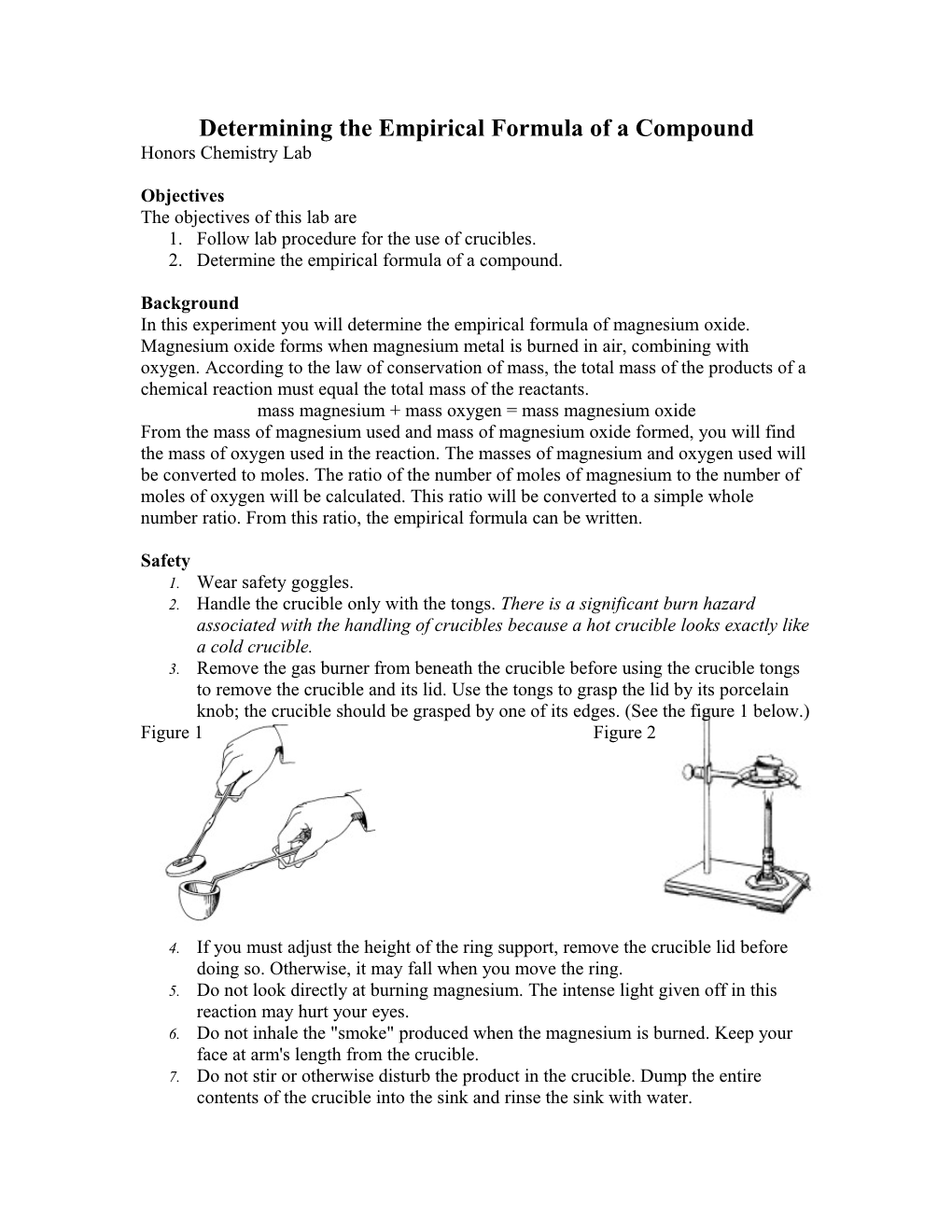 Determining an Empirical Formula